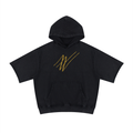 Unisex Mineral Wash Short Sleeve Hoodie