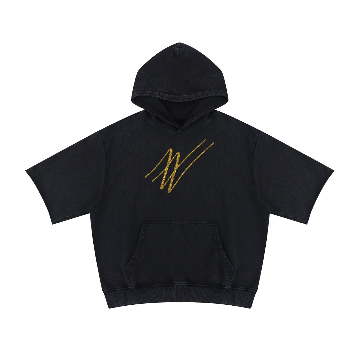 Unisex Mineral Wash Short Sleeve Hoodie