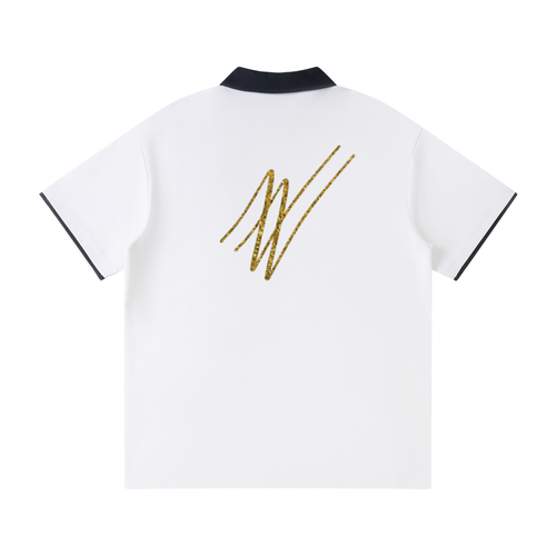 Contrast Collar Raglan Polo Shirt