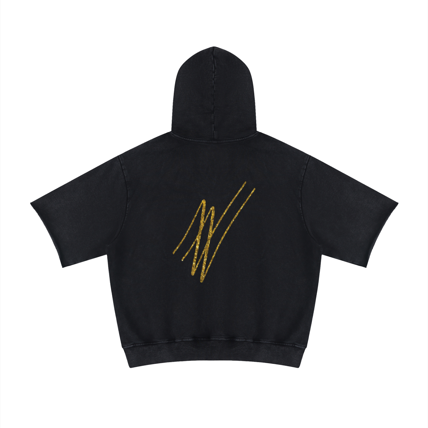 Unisex Mineral Wash Short Sleeve Hoodie