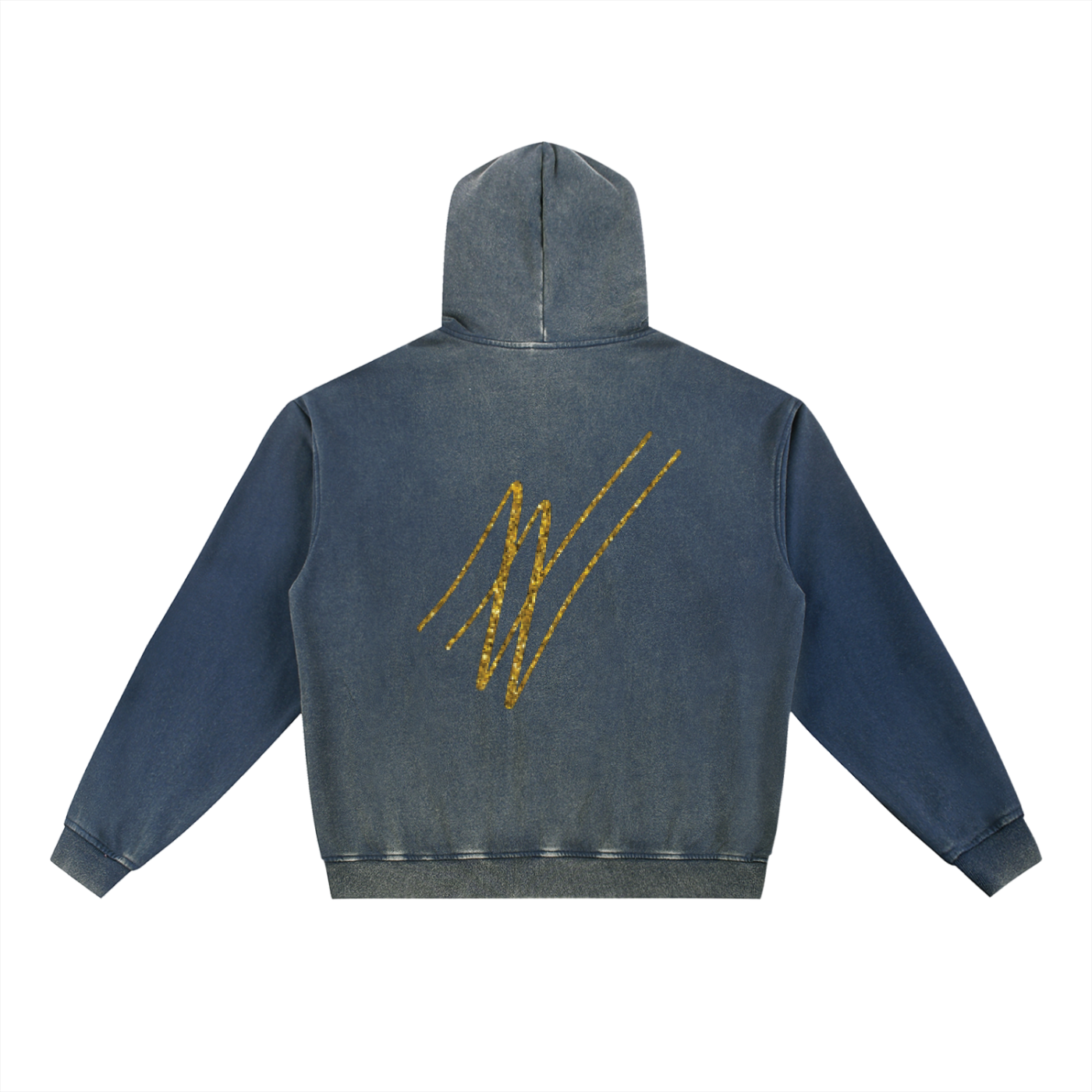 Vintage Washed Gradient Fleece Hoodie